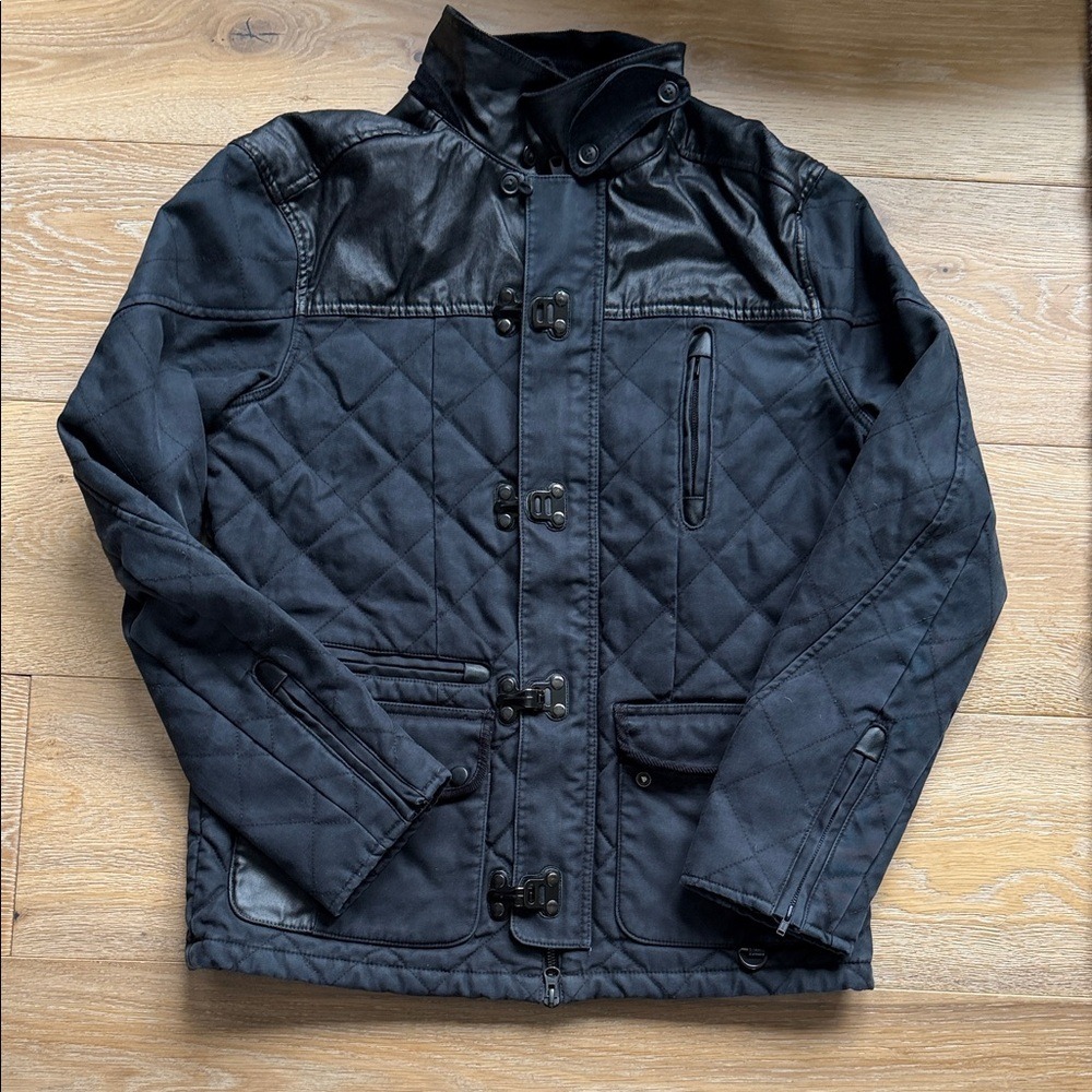 WRK Matteo Gottardi Men's Black Quilted‎ Field Jacket Size M Heavy duty EUC